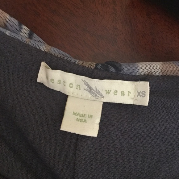 Anthropologie Weston Wear Mesh Floral V-Neck Top - Picture 7 of 8